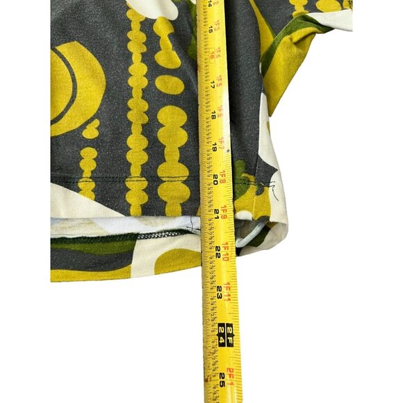 Manuheali'i Hawaiian Print Green Tropical Foral Size S Top - Picture 5 of 8